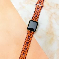 Faire Tech Accessories Spooky Skull Printed Silicone Watch Band - M/L