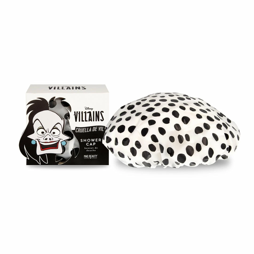 Faire Mad Beauty Disney Villains Cruella Shower Cap 1 Faire Mad Beauty Disney Villains Cruella Shower Cap