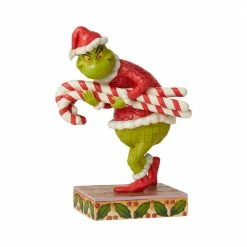 Enesco Grinch Stealing Candy Canes Grinch By Jim Shore Collectibles