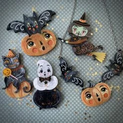 Faire Johanna Parker X Lipstick & Chrome Jack-a-Boo & Batsy Too Necklace