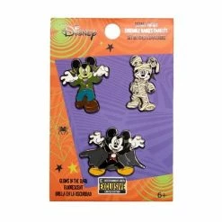 Loungefly Disney Mickey Mouse Halloween Mickeys Enamel Pin 3-Pack - Entertainment Earth Exclusive