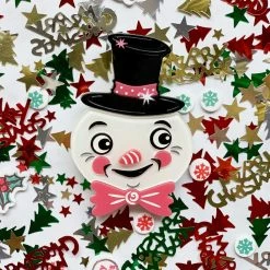 Faire Johanna Parker X Lipstick & Chrome Best In Snow Brooch