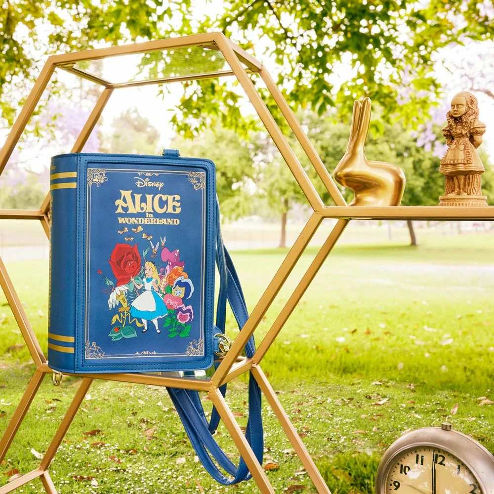 Loungefly Disney Alice In Wonderland Classic Book Convertible Backpack Loungefly In Stock 1 Loungefly Disney Alice In Wonderland Classic Book Convertible Backpack Loungefly In Stock