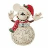 Enesco Disney Traditions Mickey Mouse Snowman Figurine By Jim Shore