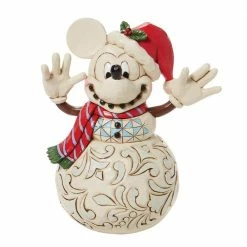 Enesco Disney Traditions Mickey Mouse Snowman Figurine By Jim Shore