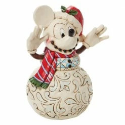 Enesco Disney Traditions Mickey Mouse Snowman Figurine By Jim Shore