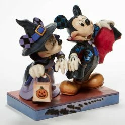 Enesco Disney Traditions Minnie Witch Vampire Mickey Figurine By Jim Shore