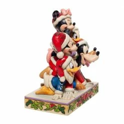 Enesco Disney Traditions Santa Christmas Mickey & Friends Figurine By Jim Shore