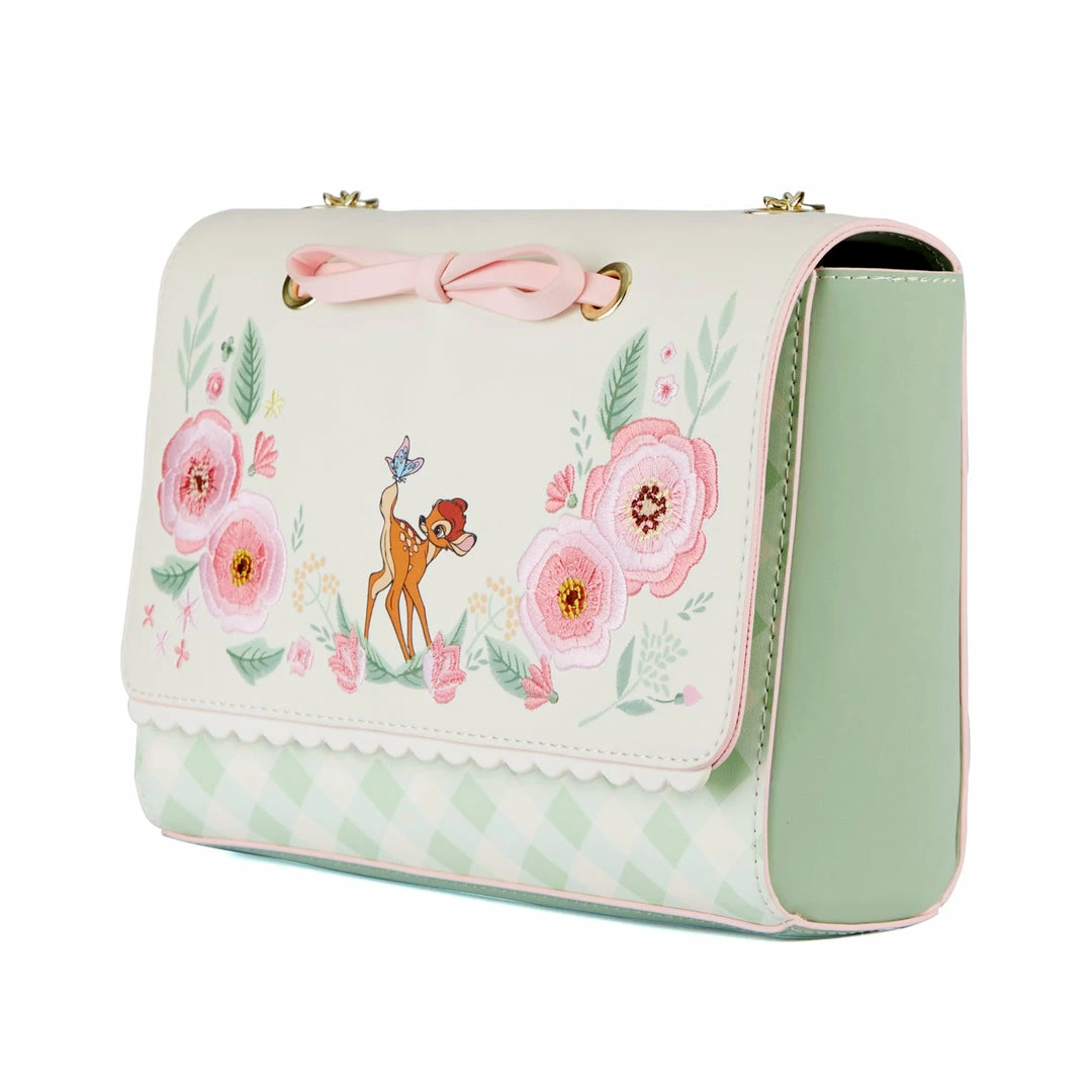 Loungefly Disney Bambi Springtime Gingham Crossbody 2 Loungefly Disney Bambi Springtime Gingham Crossbody