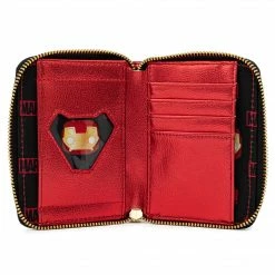 Loungefly In Stock Pop By Loungefly Marvel Iron Man Head Ziparound Wallet