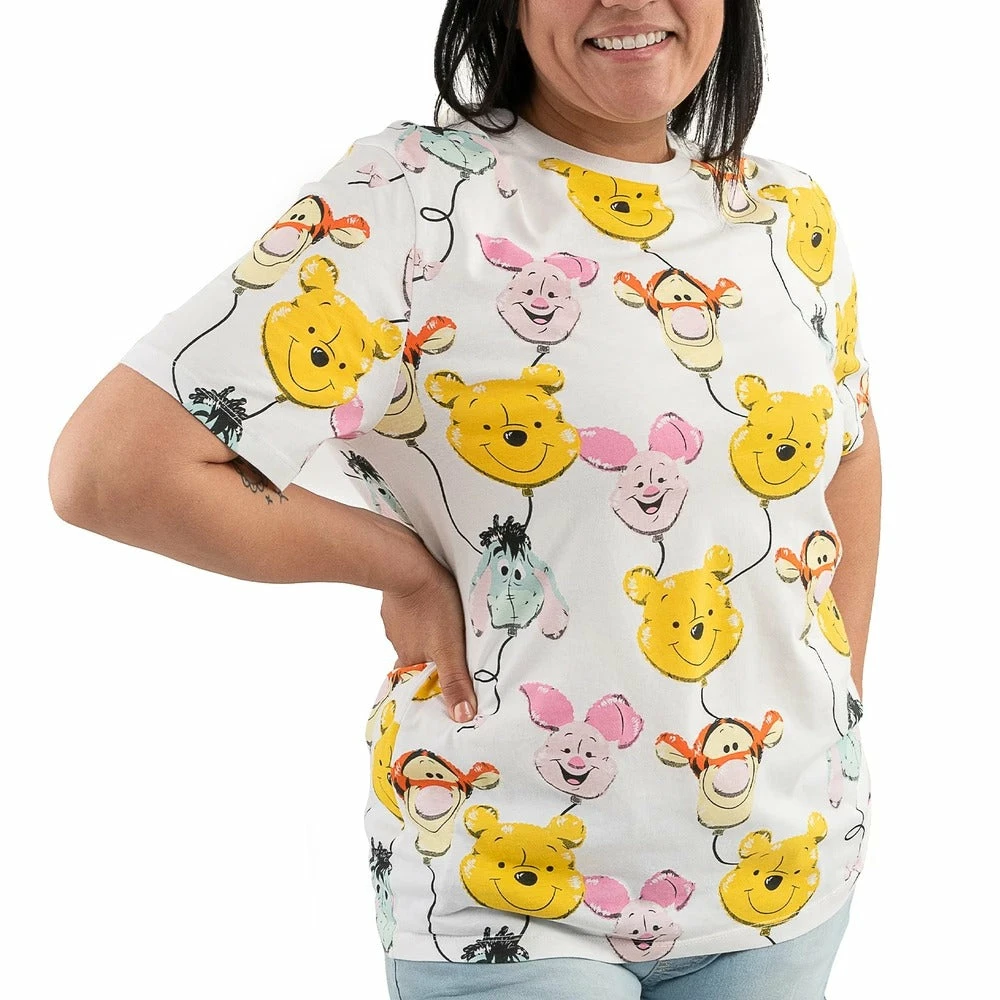 Loungefly Disney Winnie The Pooh & Friends Balloons Print Tee 1 Loungefly Disney Winnie The Pooh & Friends Balloons Print Tee