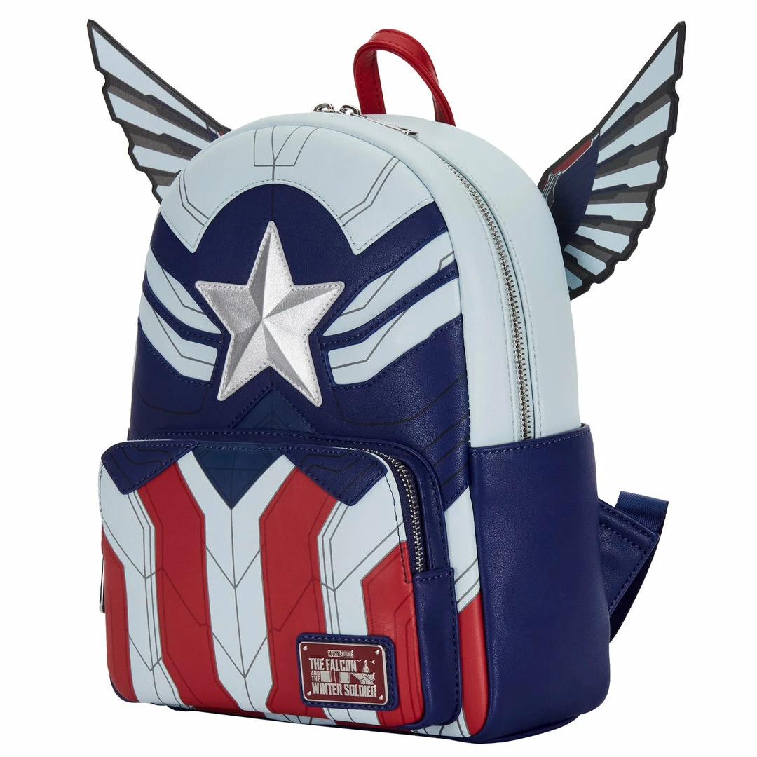Loungefly Marvel Falcon Captain America Cosplay Mini Backpack 2 Loungefly Marvel Falcon Captain America Cosplay Mini Backpack