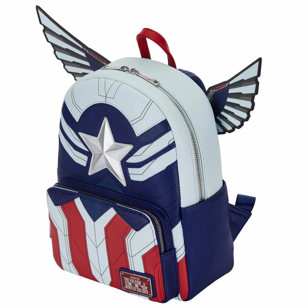 Loungefly Marvel Falcon Captain America Cosplay Mini Backpack 5 Loungefly Marvel Falcon Captain America Cosplay Mini Backpack