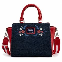Loungefly In Stock Loungefly Marvel Captain America 80th Anniversary Floral Shield Crossbody
