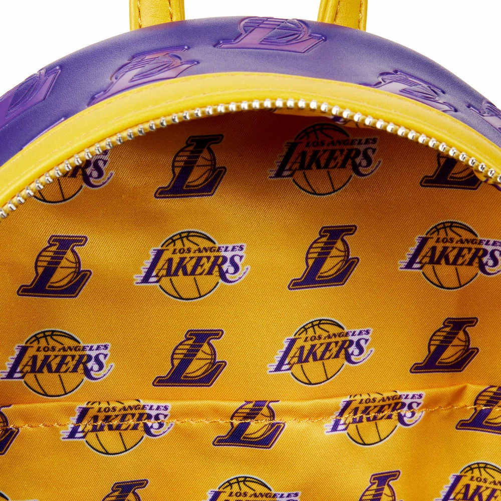 Loungefly NBA LA Lakers Debossed Logo Mini Backpack ***PRE-ORDER*** 5 Loungefly NBA LA Lakers Debossed Logo Mini Backpack ***PRE-ORDER***