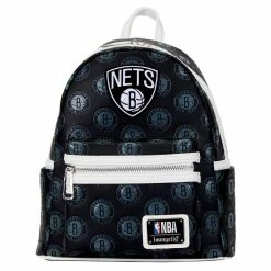 Loungefly Preorders Loungefly NBA Brooklyn Nets Debossed Logo Mini Backpack ***PRE-ORDER***