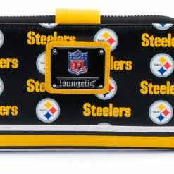 Loungefly In Stock Loungefly NFL Pittsburgh Steelers Logo AOP Bifold Wallet