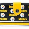 Loungefly In Stock Loungefly NFL Pittsburgh Steelers Logo AOP Bifold Wallet