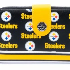 Loungefly In Stock Loungefly NFL Pittsburgh Steelers Logo AOP Bifold Wallet