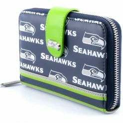 Loungefly In Stock Loungefly NFL Seattle Seahawks Logo AOP Bifold Wallet