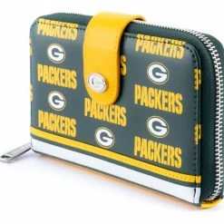 Loungefly In Stock Loungefly NFL Greenbay Packers Logo AOP Bifold Wallet