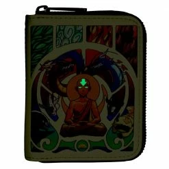 Loungefly Avatar Aang Glow-in-the-Dark Meditation Ziparound Wallet Loungefly In Stock