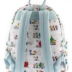 Loungefly Peanuts Happy Holidays AOP Mini Backpack Loungefly In Stock