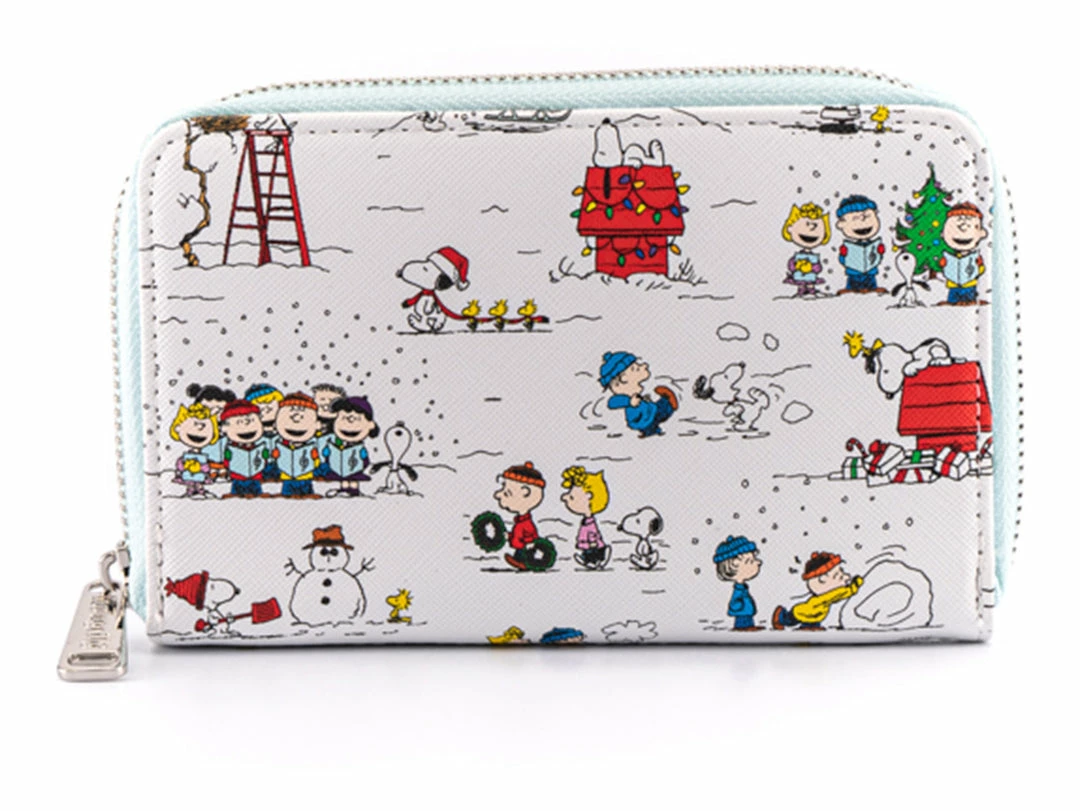 Loungefly Peanuts Happy Holidays AOP Ziparound Wallet 1 Loungefly Peanuts Happy Holidays AOP Ziparound Wallet