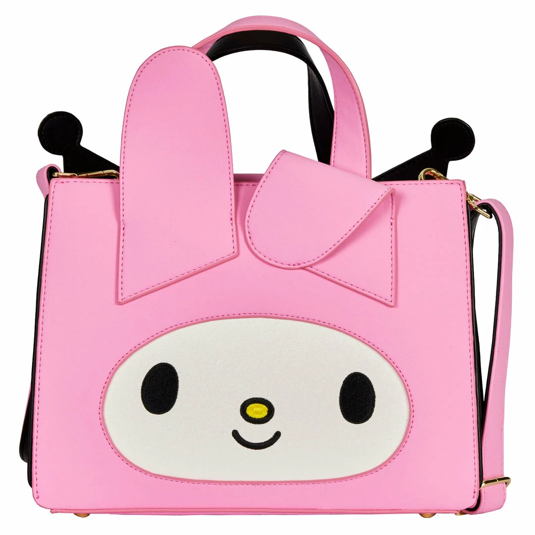 Loungefly In Stock Loungefly Sanrio My Melody & Kuromi Double Sided Crossbody 2 Loungefly In Stock Loungefly Sanrio My Melody & Kuromi Double Sided Crossbody