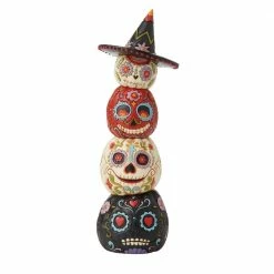 Enesco Collectibles Stacked Day Of Dead Pumpkins By Jim Shore