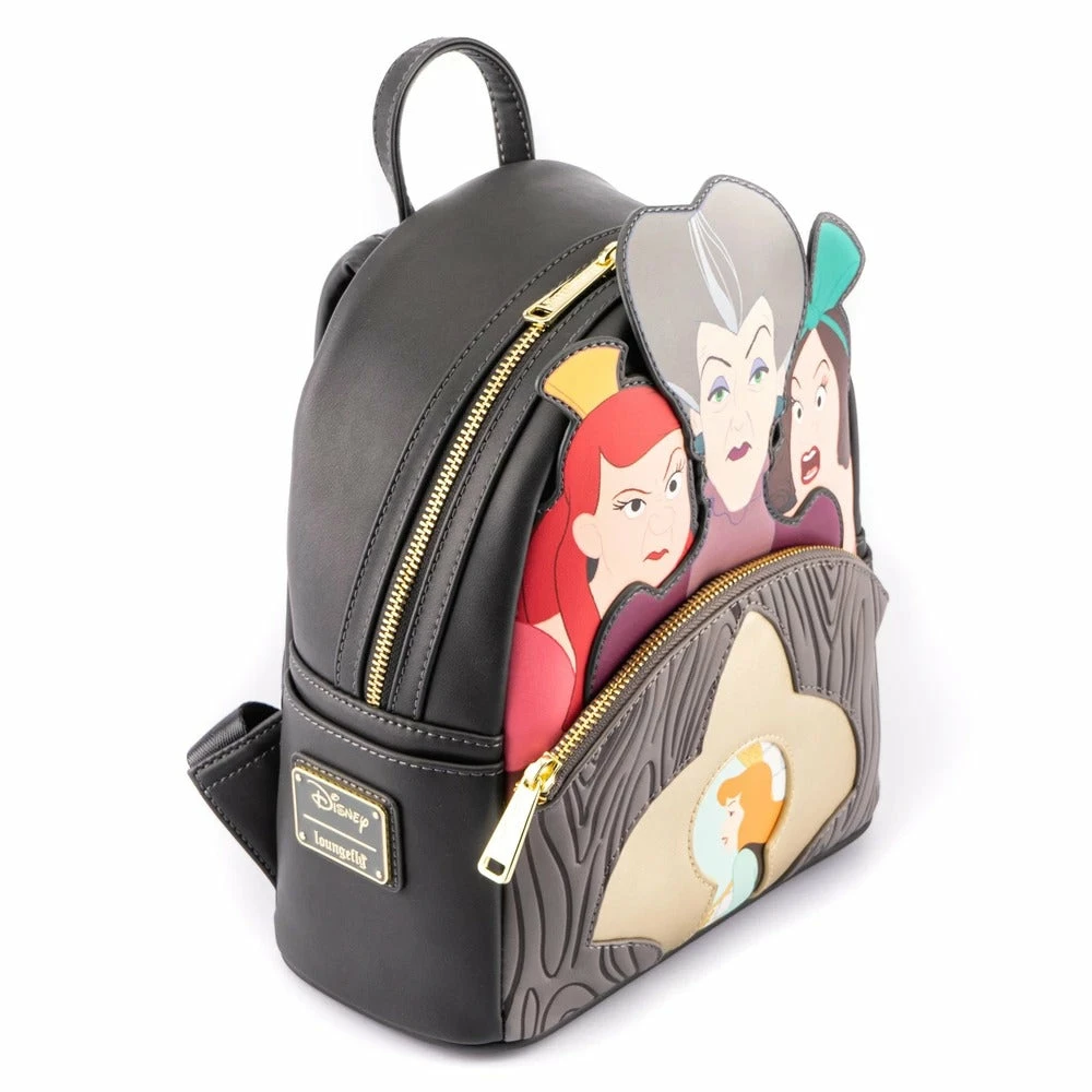 Loungefly Disney Villains Scene Evil Stepmother And Stepsisters Mini Backpack 3 Loungefly Disney Villains Scene Evil Stepmother And Stepsisters Mini Backpack