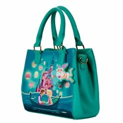 Loungefly In Stock Loungefly Disney Tangled Princess Castle Crossbody 9 Loungefly In Stock Loungefly Disney Tangled Princess Castle Crossbody