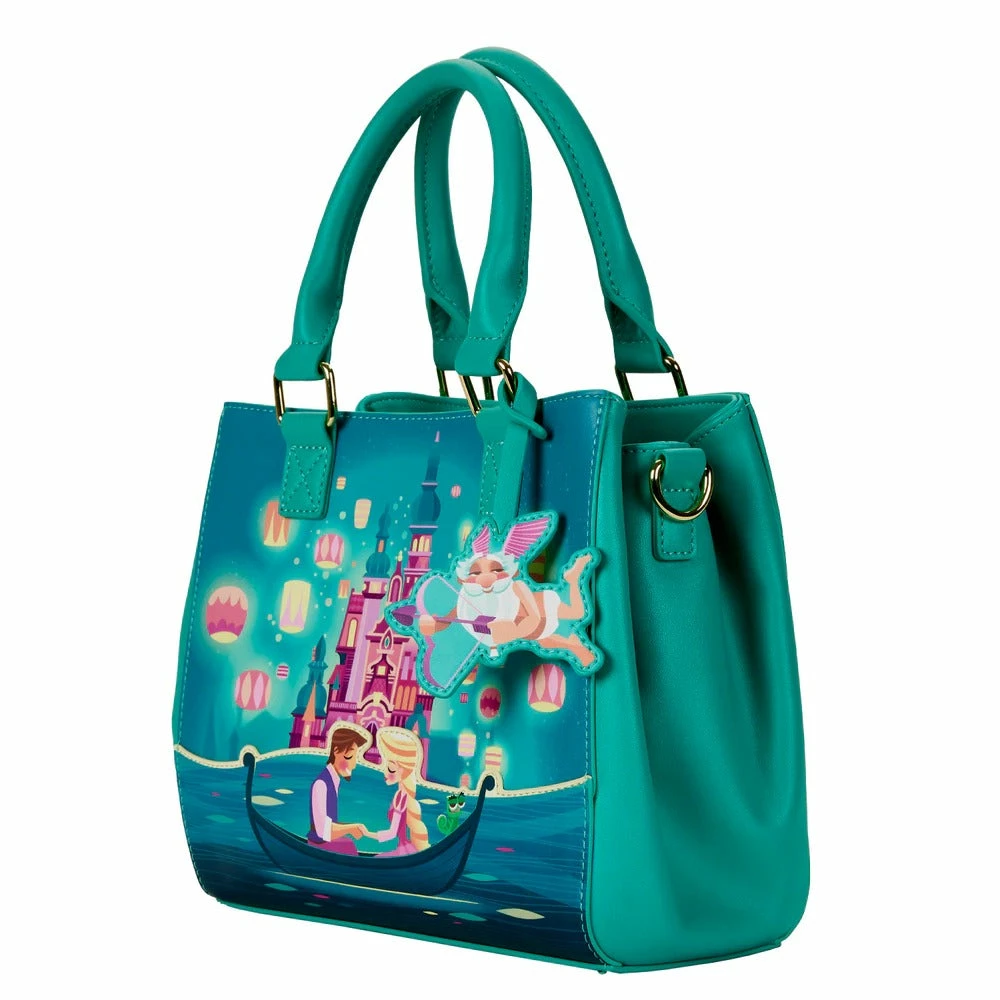 Loungefly In Stock Loungefly Disney Tangled Princess Castle Crossbody 3 Loungefly In Stock Loungefly Disney Tangled Princess Castle Crossbody