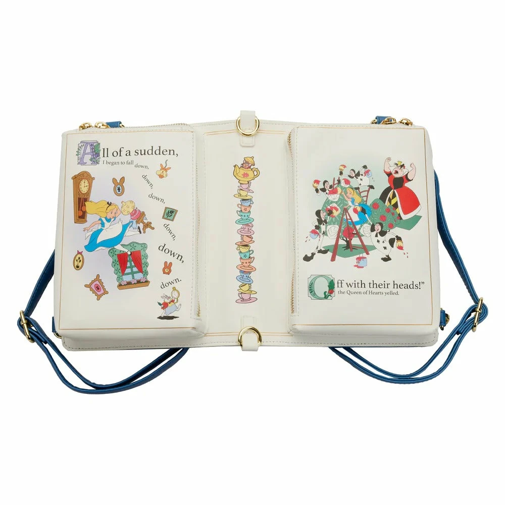 Loungefly Disney Alice In Wonderland Classic Book Convertible Backpack Loungefly In Stock 9 Loungefly Disney Alice In Wonderland Classic Book Convertible Backpack Loungefly In Stock