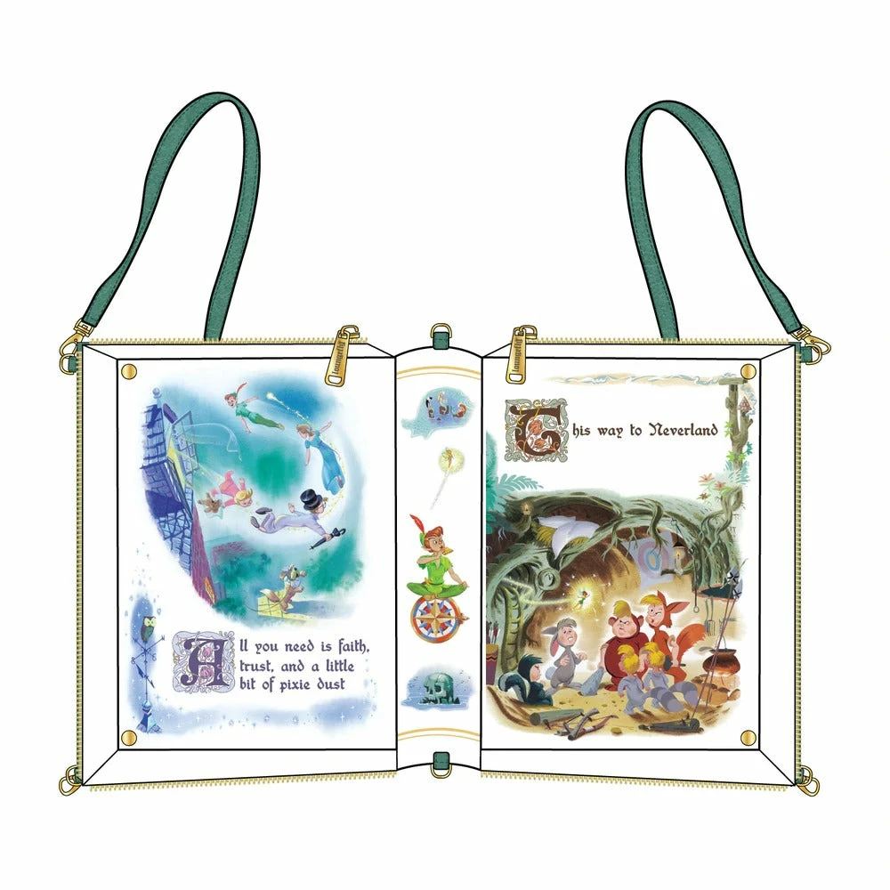 Loungefly Disney Peter Pan Book Series Convertible Backpack 3 Loungefly Disney Peter Pan Book Series Convertible Backpack