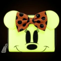 Loungefly Disney Ghost Minnie Glow-in-the-Dark Ziparound Wallet Loungefly In Stock