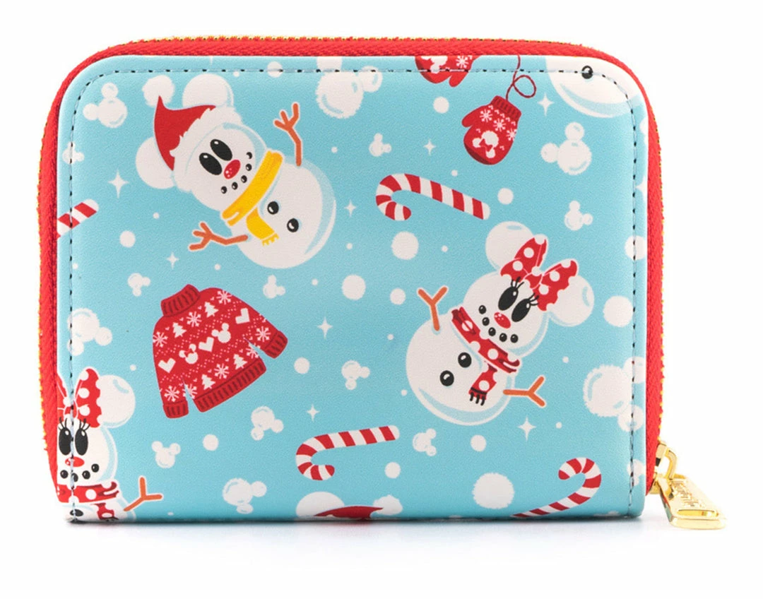 Loungefly Disney Mickey Minnie Snowman AOP Ziparound Wallet 1 Loungefly Disney Mickey Minnie Snowman AOP Ziparound Wallet