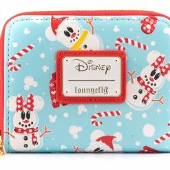 Loungefly Disney Mickey Minnie Snowman AOP Ziparound Wallet 5 Loungefly Disney Mickey Minnie Snowman AOP Ziparound Wallet