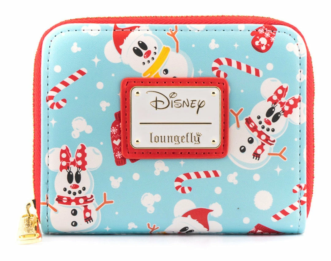 Loungefly Disney Mickey Minnie Snowman AOP Ziparound Wallet 3 Loungefly Disney Mickey Minnie Snowman AOP Ziparound Wallet