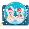 Loungefly In Stock Loungefly Disney Snowman Mickey Minnie Snow Globe Ziparound Wallet