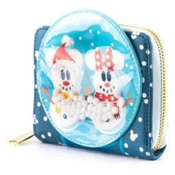 Loungefly In Stock Loungefly Disney Snowman Mickey Minnie Snow Globe Ziparound Wallet