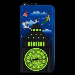 Loungefly Disney Peter Pan Glow Clock Wallet Loungefly In Stock