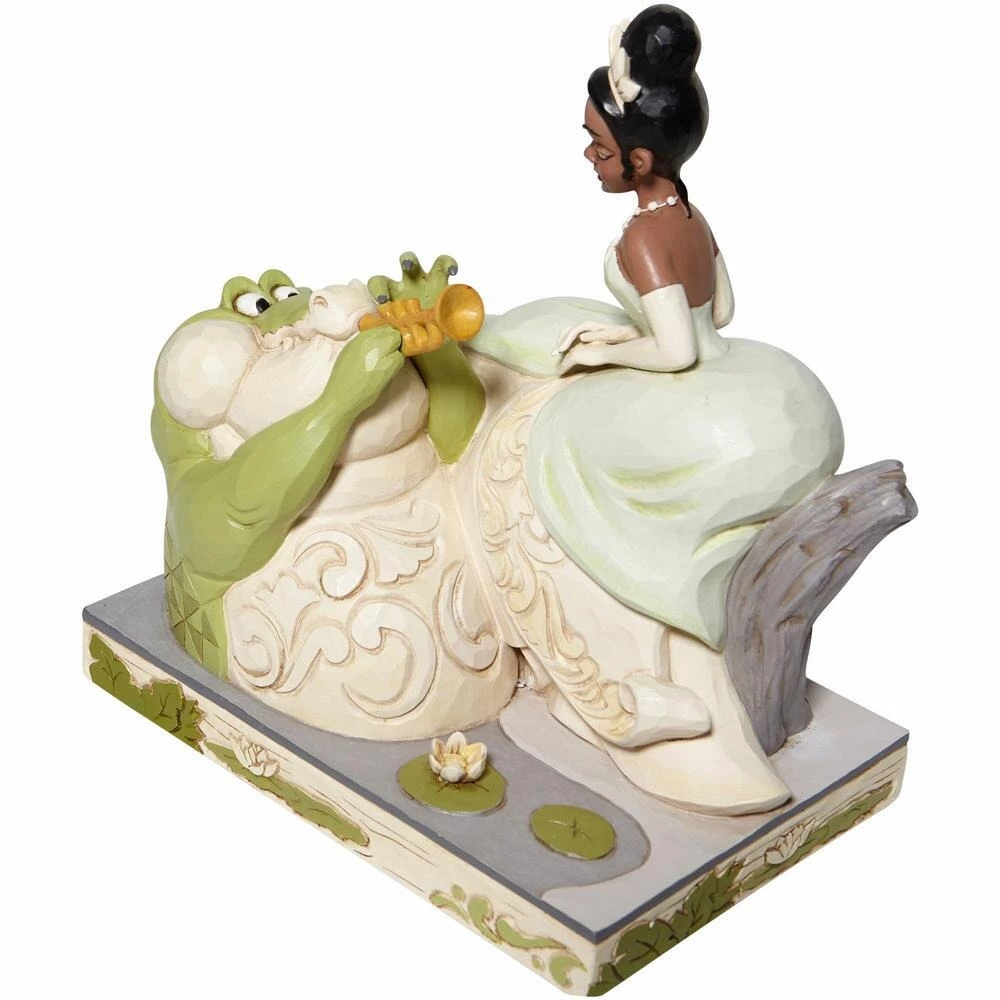 Enesco Disney Traditions White Woodland Tiana W/ Louie By Jim Shore 5 Enesco Disney Traditions White Woodland Tiana W/ Louie By Jim Shore