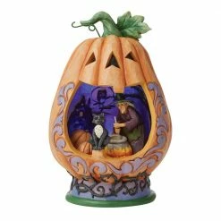 Enesco Lighted Pumpkin Diorama By Jim Shore