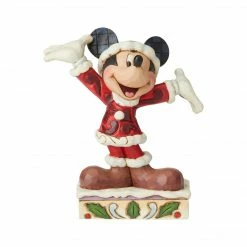 Enesco Disney Traditions Mickey Christmas Personality Figurine By Jim Shore