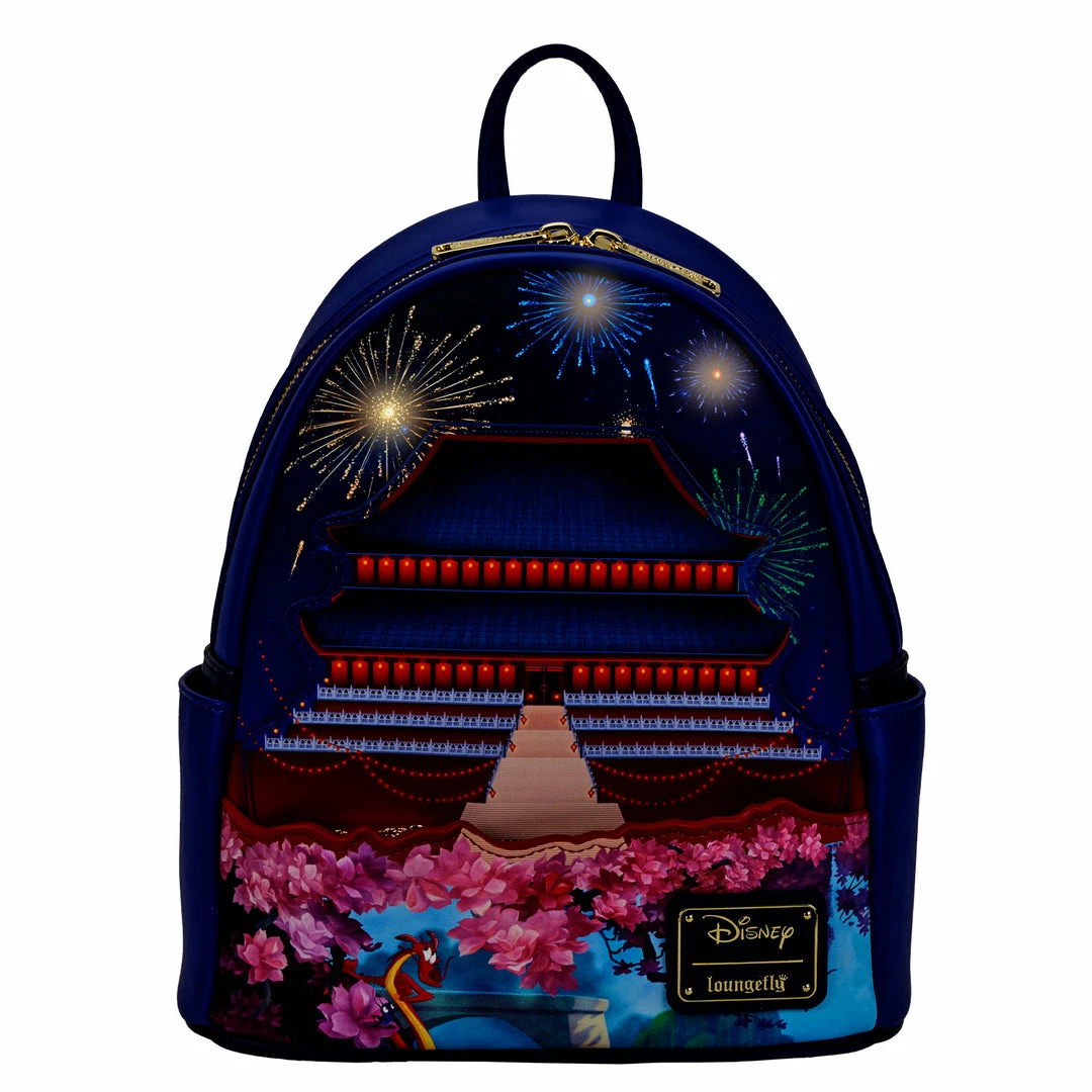 Loungefly Disney Mulan Castle Light Up Mini Backpack 2 Loungefly Disney Mulan Castle Light Up Mini Backpack