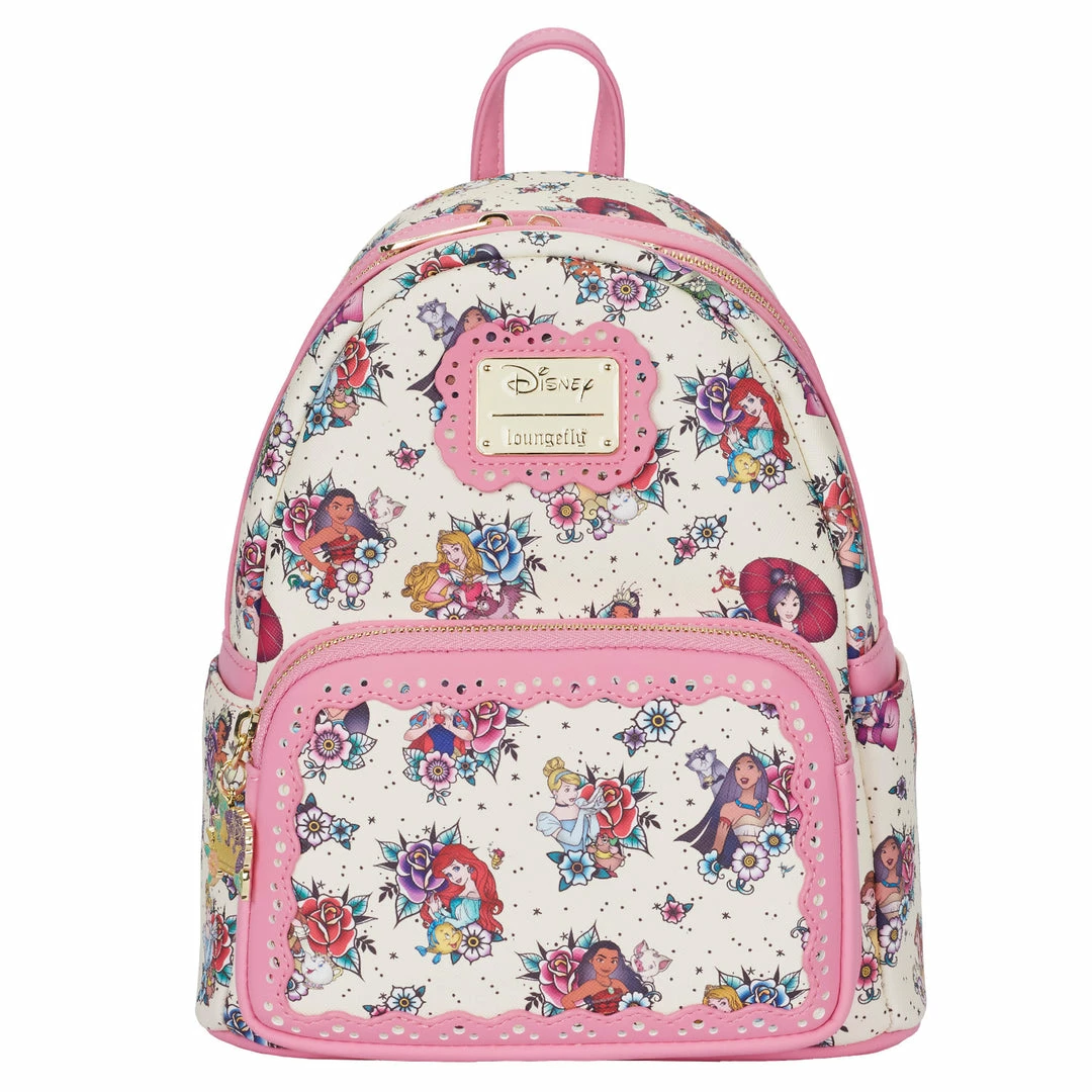 Loungefly Disney Princess Tattoo AOP Mini Backpack Loungefly In Stock 1 Loungefly Disney Princess Tattoo AOP Mini Backpack Loungefly In Stock