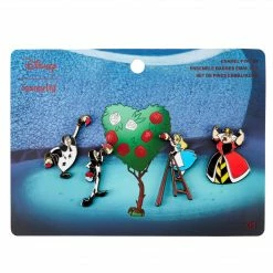 Loungefly In Stock Loungefly Disney Alice In Wonderland Paint The Roses Red 4-Piece Pin Set
