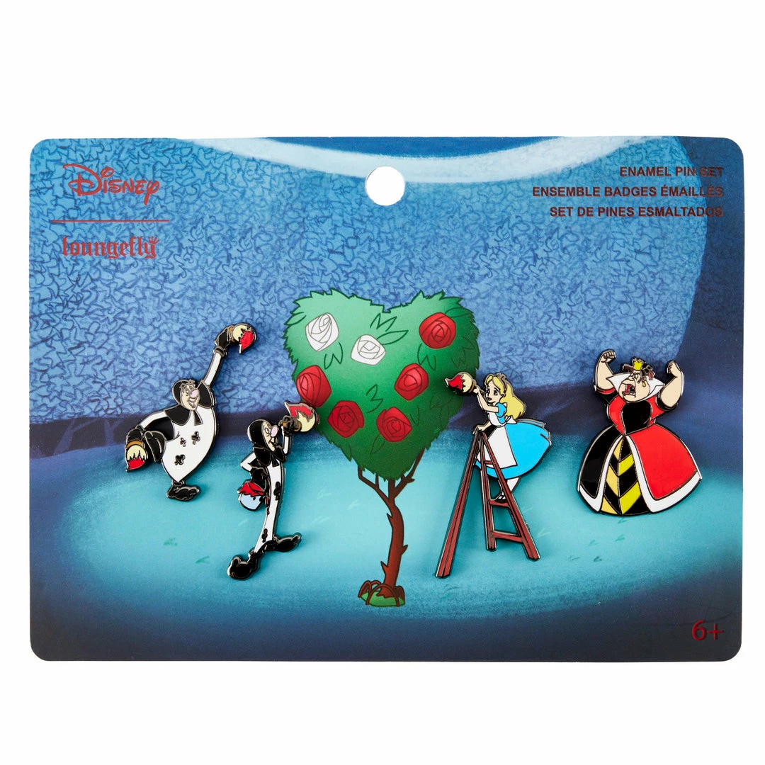 Loungefly In Stock Loungefly Disney Alice In Wonderland Paint The Roses Red 4-Piece Pin Set 1 Loungefly In Stock Loungefly Disney Alice In Wonderland Paint The Roses Red 4-Piece Pin Set