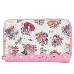 Loungefly In Stock Loungefly Disney Princess Tattoo AOP Ziparound Wallet